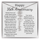 Personalized 16th Anniversary Gift for Wife – Customized Birth Flower Name Necklace – Unique Sixteenth Wedding Anniversary Gift Ideas for Wife