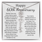 Personalized 60th Anniversary Gift for Wife – Customized Birth Flower Name Necklace – Unique Sixtieth Wedding Anniversary Gift Ideas for Wife from Husband