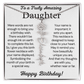 Personalized Birthday Gift for Daughter – Customized Birth Flower Name Necklace – Birthday Jewelry Gift from Mom or Dad