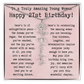 Personalized 21st Birthday Gift for Her – Customized Birth Flower Name Necklace – Unique Twenty-First Birthday Jewelry Gift from Grandma, Mom, Aunt, or Friend