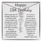 Personalized 13th Birthday Gift for Her – Customized Birth Flower Name Necklace – Teen Birthday Jewelry Gift for Granddaughter, Daughter, or Niece