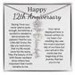 Personalized 12th Anniversary Gift for Wife – Customized Birth Flower Name Necklace – Unique Twelfth Wedding Anniversary Gift Ideas for Wife