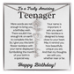 Personalized Gift for Teenager – Customized Birth Flower Name Necklace – Jewelry Gift for 13th Birthday