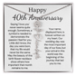 Personalized 40th Anniversary Gift for Wife – Customized Birth Flower Name Necklace – Unique Fortieth Wedding Anniversary Gift Ideas for Wife from Husband