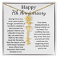 Personalized 7th Wedding Anniversary Gift for Wife – Customized Birth Flower Name Necklace – Unique Seventh Anniversary Gift Ideas for Wife from Husband