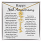 Personalized 16th Anniversary Gift for Wife – Customized Birth Flower Name Necklace – Unique Sixteenth Wedding Anniversary Gift Ideas for Wife