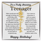 Personalized Gift for Teenager – Customized Birth Flower Name Necklace – Jewelry Gift for 13th Birthday