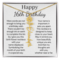Personalized 16th Birthday Gift for Her  – Customized Birth Flower Name Necklace – Jewelry Gift for Granddaughter, Daughter, or Niece