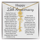 Personalized 25th Anniversary Gift for Wife – Customized Birth Flower Name Necklace – Unique Twenty-Fifth Wedding Anniversary Gift Ideas for Wife from Husband