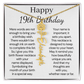 Personalized 19th Birthday Gift for Her  – Customized Birth Flower Name Necklace – 19th Birthday Jewelry Gift for Granddaughter, Daughter, or Niece