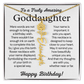 Personalized Birthday Gift for Goddaughter – Customized Birth Flower Name Necklace – Jewelry Gift from Godmother