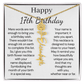 Personalized 17th  Birthday Gift for Her – Customized Birth Flower Name Necklace – Jewelry Gift for Daughter, Granddaughter, or Niece
