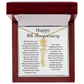 Personalized 4th Wedding Anniversary Gift for Wife – Customized Birth Flower Name Necklace – Unique Anniversary Gift Ideas for Wife from Husband