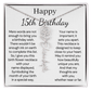 Personalized 15th Birthday Gift for Her – Customized Birth Flower Name Necklace – 15th Birthday Jewelry Gift for Granddaughter, Daughter, or Niece