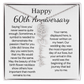 Personalized 60th Anniversary Gift for Wife – Customized Birth Flower Name Necklace – Unique Sixtieth Wedding Anniversary Gift Ideas for Wife from Husband