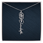 Personalized Birth Flower Name Necklace LUXURY BOX,Famprecious Gifts Birthflower necklace Custom Flower Chain Gift