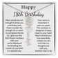 Personalized 18th Birthday Gift for Her  – Customized Birth Flower Name Necklace – 18th Birthday Jewelry Gift for Granddaughter, Daughter, or Niece
