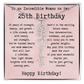 Personalized 25th Birthday Gift for Her – Customized Birth Flower Name Necklace – Unique Twenty-Fifth Birthday Jewelry Gift from Grandma, Mom, Aunt, or Friend