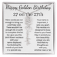 Happy Golden Birthday 27 on 27th