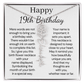 Personalized 19th Birthday Gift for Her  – Customized Birth Flower Name Necklace – 19th Birthday Jewelry Gift for Granddaughter, Daughter, or Niece