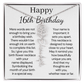 Personalized 16th Birthday Gift for Her  – Customized Birth Flower Name Necklace – Jewelry Gift for Granddaughter, Daughter, or Niece