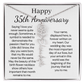 Personalized 35th Anniversary Gift for Wife – Customized Birth Flower Name Necklace – Unique Thirty-Fifth Wedding Anniversary Gift Ideas for Wife from Husband