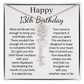 Personalized 13th Birthday Gift for Her – Customized Birth Flower Name Necklace – Teen Birthday Jewelry Gift for Granddaughter, Daughter, or Niece