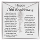 Personalized 16th Anniversary Gift for Wife – Customized Birth Flower Name Necklace – Unique Sixteenth Wedding Anniversary Gift Ideas for Wife