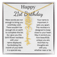 Personalized 21st Birthday Gift for Her – Customized Birth Flower Name Necklace – 21st Birthday Jewelry Gift for Granddaughter, Daughter, or Niece