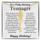 Personalized Gift for Teenager – Customized Birth Flower Name Necklace – Jewelry Gift for 13th Birthday