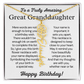 Personalized Birthday Gift for Great Granddaughter – Customized Birth Flower Name Necklace – Custom Jewelry Gift from Grandma