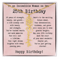 Personalized 25th Birthday Gift for Her – Customized Birth Flower Name Necklace – Unique Twenty-Fifth Birthday Jewelry Gift from Grandma, Mom, Aunt, or Friend