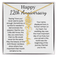 Personalized 12th Anniversary Gift for Wife – Customized Birth Flower Name Necklace – Unique Twelfth Wedding Anniversary Gift Ideas for Wife