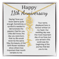 Personalized 11th Wedding Anniversary Gift for Wife – Customized Birth Flower Name Necklace – Unique Eleventh Anniversary Gift Ideas for Wife from Husband