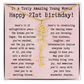 Personalized 21st Birthday Gift for Her – Customized Birth Flower Name Necklace – Unique Twenty-First Birthday Jewelry Gift from Grandma, Mom, Aunt, or Friend