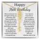 Personalized 16th Birthday Gift for Her  – Customized Birth Flower Name Necklace – Jewelry Gift for Granddaughter, Daughter, or Niece