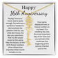 Personalized 16th Anniversary Gift for Wife – Customized Birth Flower Name Necklace – Unique Sixteenth Wedding Anniversary Gift Ideas for Wife