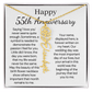 Personalized 55th Anniversary Gift for Wife – Customized Birth Flower Name Necklace – Unique Fifty-Fifth Wedding Anniversary Gift Ideas for Wife from Husband