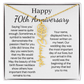 Personalized 70th Anniversary Gift for Wife – Customized Birth Flower Name Necklace – Unique Seventieth Wedding Anniversary Gift Ideas for Wife from Husband