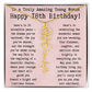 Personalized 18th Birthday Gift for Her – Customized Birth Flower Name Necklace – Unique Eighteenth Birthday Jewelry Gift from Grandma, Mom, Aunt, or Friend