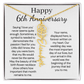 Personalized 6th Wedding Anniversary Gift for Wife – Customized Birth Flower Name Necklace – Unique Sixth Anniversary Gift Ideas for Wife from Husband