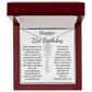 Personalized 21st Birthday Gift for Her – Customized Birth Flower Name Necklace – 21st Birthday Jewelry Gift for Granddaughter, Daughter, or Niece