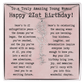 Personalized 21st Birthday Gift for Her – Customized Birth Flower Name Necklace – Unique Twenty-First Birthday Jewelry Gift from Grandma, Mom, Aunt, or Friend