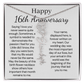 Personalized 16th Anniversary Gift for Wife – Customized Birth Flower Name Necklace – Unique Sixteenth Wedding Anniversary Gift Ideas for Wife