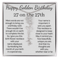 Happy Golden Birthday 27 on 27th