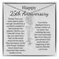 Personalized 25th Anniversary Gift for Wife – Customized Birth Flower Name Necklace – Unique Twenty-Fifth Wedding Anniversary Gift Ideas for Wife from Husband