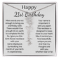 Personalized 21st Birthday Gift for Her – Customized Birth Flower Name Necklace – 21st Birthday Jewelry Gift for Granddaughter, Daughter, or Niece