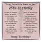 Personalized 25th Birthday Gift for Her – Customized Birth Flower Name Necklace – Unique Twenty-Fifth Birthday Jewelry Gift from Grandma, Mom, Aunt, or Friend