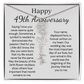 Personalized 49th Anniversary Gift for Wife – Customized Birth Flower Name Necklace – Unique Forty-Ninth Wedding Anniversary Gift Ideas for Wife from Husband