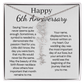 Personalized 6th Wedding Anniversary Gift for Wife – Customized Birth Flower Name Necklace – Unique Sixth Anniversary Gift Ideas for Wife from Husband